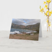 Siciliaanse kustkaart. Blanco voor uw eigen berich Kaart (Gele Bloem)