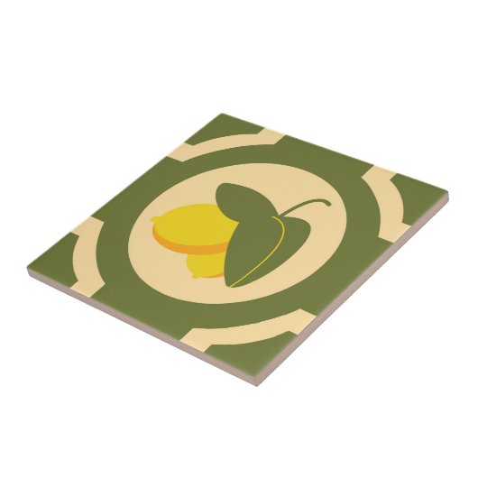 Siciliaanse Lemon Ceramic Tile Tegeltje (Zijkant)