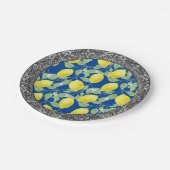 Siciliaanse Lemons Baroque Silver Border Papieren Bordje (Gekanteld)