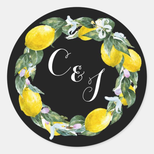 Siciliaanse liefde - Inital Sticker Envelope Seals (Voorkant)