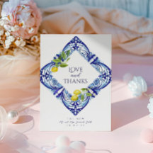 Siciliaanse majolica bedankkaart – Lemon Design