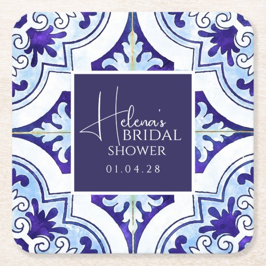 Siciliaanse Majolica Square Onderzetter – Lemon Th (Voorkant)