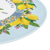  Siciliaanse majolica Tiles Floral Lemon Snijplank (Hoek)