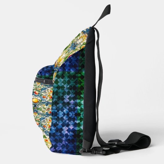 Siciliaanse mediterrane citrusblauwe tegels sling bag (Rechts)