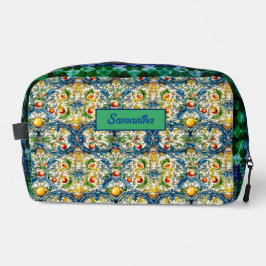 Siciliaanse mediterrane citrusblauwe tegels toilettasje