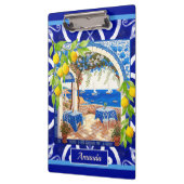 Siciliaanse mediterrane majolica citrusblauwe tege klembord (Links)