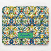 Siciliaanse mediterrane sinaasappels majolica blau muismat (Voorkant)