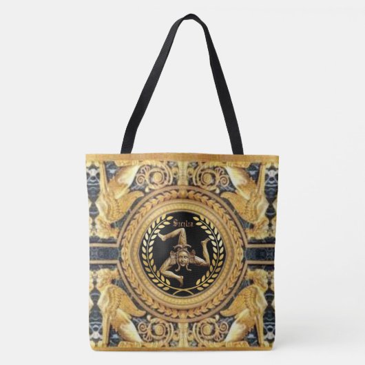 Siciliaanse Medusa met Sphinges Canvas tas (Voorkant)