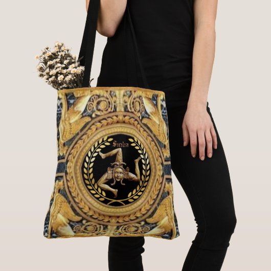 Siciliaanse Medusa met Sphinges Canvas tas (Dichtbij)