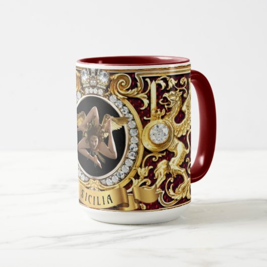 Siciliaanse Medusa Trinacria Cadea mok (Voorkant rechts)