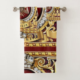 Siciliaanse Medusa Trinacria Cadeau Gast Bad Handdoek