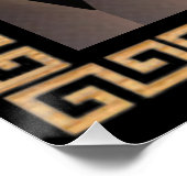 Siciliaanse Medusa (Trinacria) Symbool van het eil Perfect Poster (Hoek)