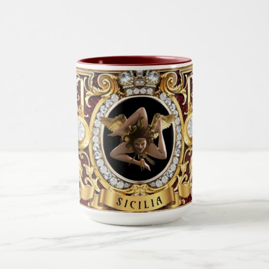 Siciliaanse Mok Medusa Trinacria Gift (Midden)