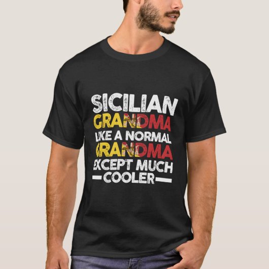 Siciliaanse oma Sicilië T-shirt (Voorkant)