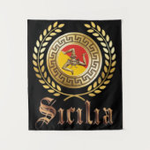 Siciliaanse patriottische boomstammen wandkleed (Voorkant)