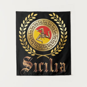 Siciliaanse patriottische boomstammen wandkleed