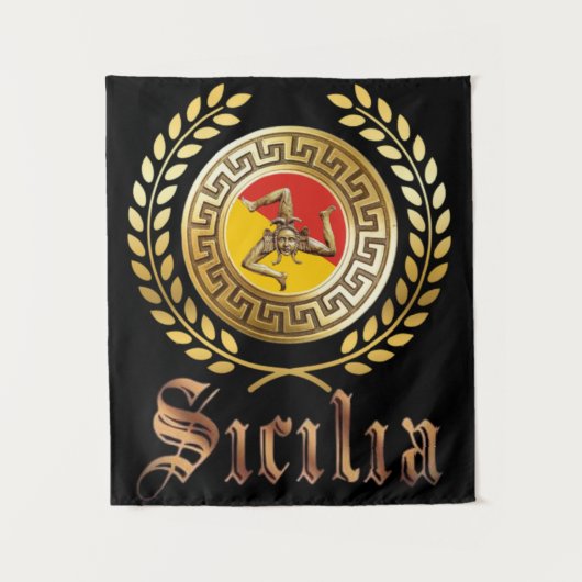 Siciliaanse patriottische boomstammen wandkleed (Voorkant)