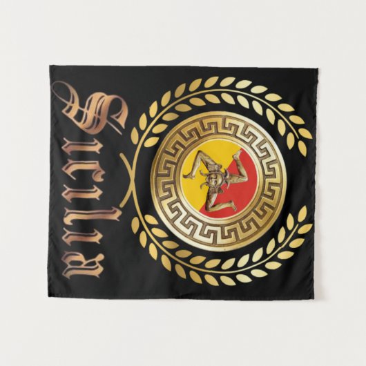 Siciliaanse patriottische boomstammen wandkleed (Voorkant (horizontaal))