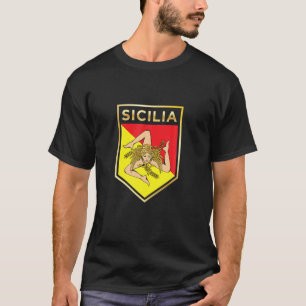 Siciliaanse Pride - Crest en de Siciliaanse vlag T-shirt