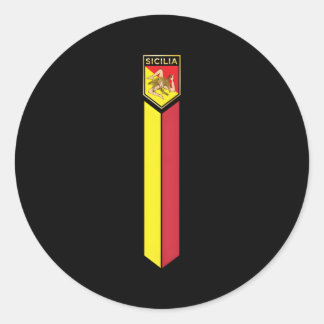 Siciliaanse Pride Siciliaanse vlag Jersey stijl Ronde Sticker
