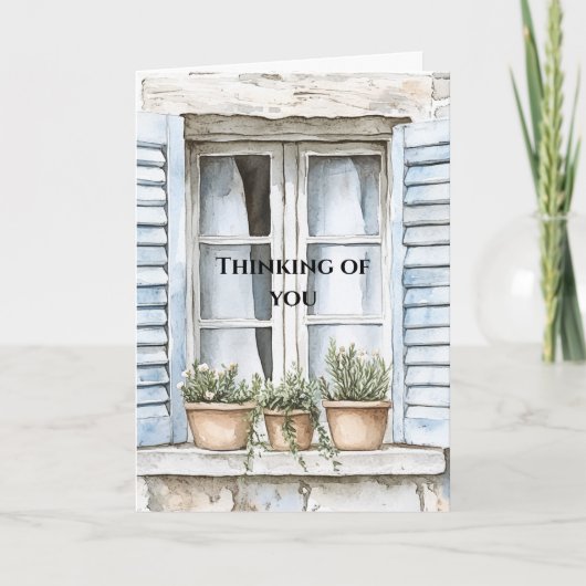 Siciliaanse raam Planten denken aan jou Kaart (Voorkant)