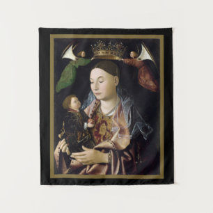 Siciliaanse renaissance "Madonna and Child Tapestr Wandkleed