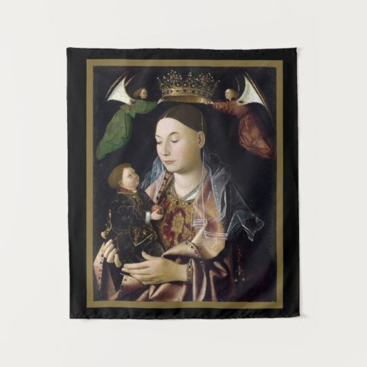 Siciliaanse renaissance "Madonna and Child Tapestr Wandkleed (Voorkant)