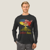 Siciliaanse roots Amerikaanse vlag erfgoed Tri-Blend Shirt (Voorkant)