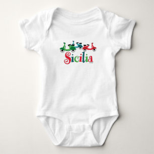 Siciliaanse Scooter Trio-Baby uit één stuk Romper