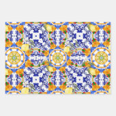 Siciliaanse stijl, citroenen, majolica inpakpapier vel (Voorkant 2)