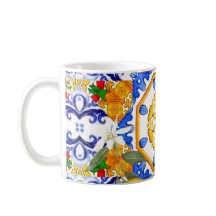 Siciliaanse stijl, citroenen, majolica