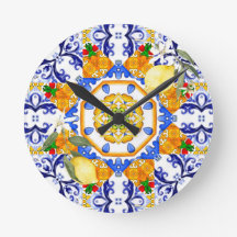 Siciliaanse stijl, citroenen, majolica