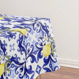 Siciliaanse stijl, citroenen, majolica tafelkleed
