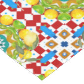 Siciliaanse stijl, citroenen, majolica tafelkleed (Gekanteld)