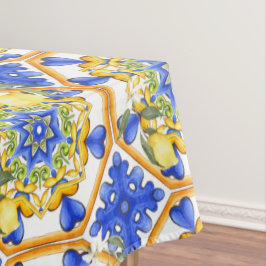 Siciliaanse stijl, citroenen, majolica tafelkleed