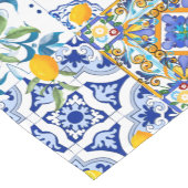 Siciliaanse stijl,majolica,citroenen korte tafelloper (Hoek)