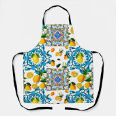 Siciliaanse stijl,majolica,citroenen schort (Voorkant)