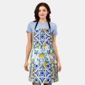 Siciliaanse stijl,majolica,citroenen schort (Gedragen)