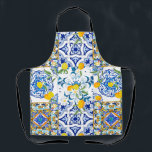 Siciliaanse stijl,majolica,citroenen schort<br><div class="desc">Siciliaans stijlpatroon</div>
