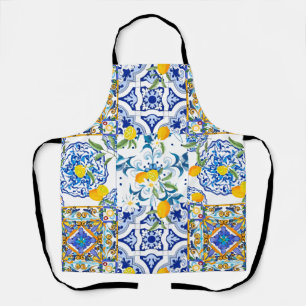 Siciliaanse stijl,majolica,citroenen schort