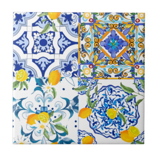 Siciliaanse stijl,majolica,citroenen tegeltje