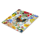 Siciliaanse stijl,majolica,citroenen tegeltje (Zijkant)