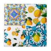 Siciliaanse stijl,majolica,citroenen tegeltje (Voorkant)