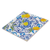 Siciliaanse stijl,majolica,citroenen tegeltje (Zijkant)