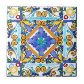 Siciliaanse stijl,majolica,citroenen tegeltje (Voorkant)