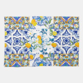 Siciliaanse stijl,majolica,citroenen theedoek (Horizontaal)
