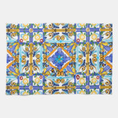 Siciliaanse stijl,majolica,citroenen theedoek (Horizontaal)