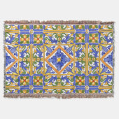 Siciliaanse stijl, majolica, zomer, kleurrijk patr deken (Voorkant)