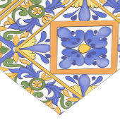 Siciliaanse stijl, majolica, zomer, kleurrijk patr korte tafelloper (Hoek)