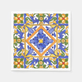Siciliaanse stijl, majolica, zomer, kleurrijk patr servet (Voorkant)